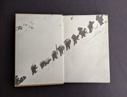 front pastedown and endpaper inside a 1958 first Canadian edition of KLONDIKE - The Life and Death of the Last Great Gold Rush by Pierre Berton