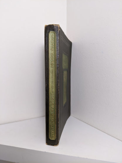 spine view of a 1926 copy of Master Book 1 - Beginning the Use of Tools and Materials Published by Lewis E Myers & Company