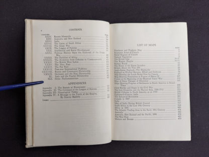 Table of Contents page 2 of 2 in a 1937 copy of A History of Britain by H. B. King - macmillan company of canada ltd