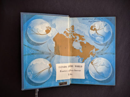 The Far Distant Ships an official account of Canadian naval ships in WW II - 1950 1st Edition - front pastedown and endpaper