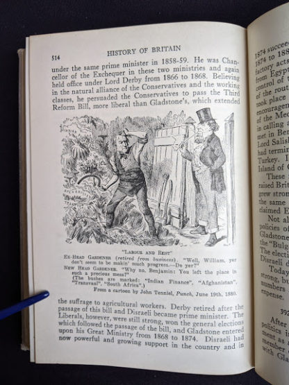 illustration on page 514 titled Labour and Rest in a 1937 copy of A History of Britain by H. B. King - macmillan company of canada ltd