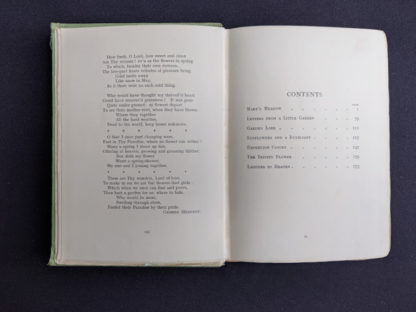 Contents page inside a 1915 copy of Marys Meadow and Other Tales of Field Flowers by Juliana Horatia Ewing
