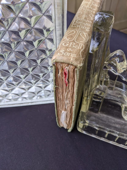 bottom edge of textblock of a 1915 copy of Marys Meadow and Other Tales of Field Flowers by Juliana Horatia Ewing