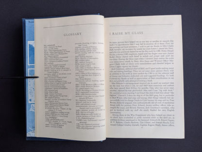 Glossary page inside a 1946 copy of My Three Years With Eisenhower By Harry C Butcher
