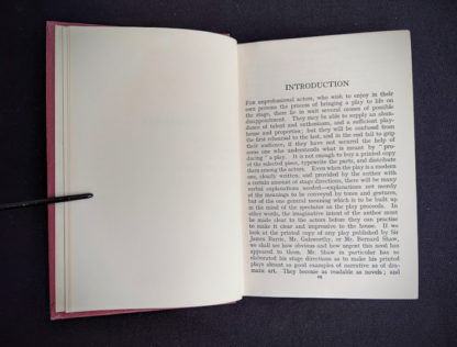 Introduction page in Shakespeare Plays for Community Players in the Nelsons Classics - Series - Circa 1920s