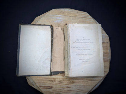 damage to spine inside a 1895 copy of The Peoples Common Sense Medical Adviser by R.V. Pierce M.D.