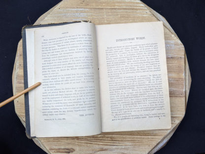 introduction inside a 1895 copy of The Peoples Common Sense Medical Adviser by R.V. Pierce M.D.