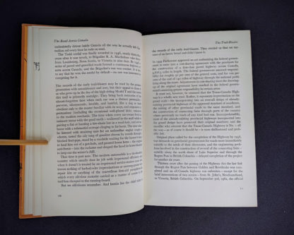 page 10 and 11 inside a 1966 copy of The Road Across Canada by Edward McCourt - 2nd Printing