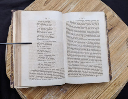 pages inside a 1870 copy of Sämtliche Werke - Heinrich Heine - German Book