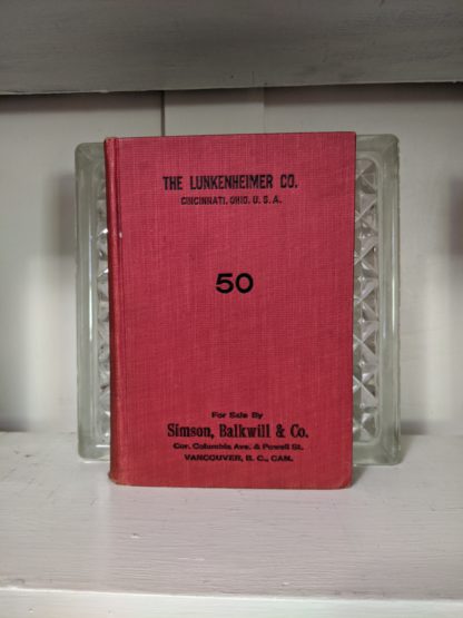 1912 The Lunkenheimer Company Catalogue Number 50