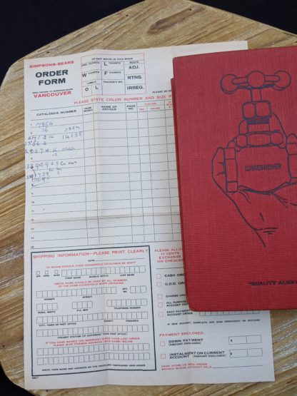 Order form found inside a 1912 The Lunkenheimer Company Catalogue Number 50 -ephemera