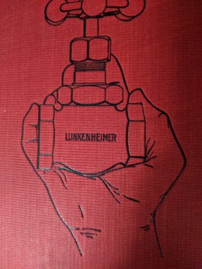 backcover up close on a 1912 copy of The Lunkenheimer Company Catalogue Number 50