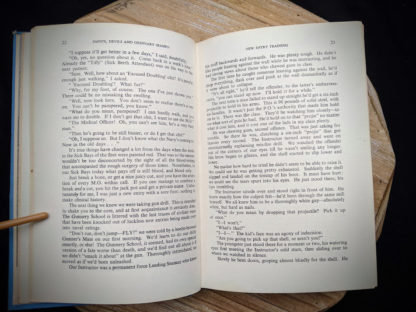 pages inside a 1946 copy of Saints Devils and Ordinary Seamen Life on the Royal Canadian Navys Lower Deck - second printing