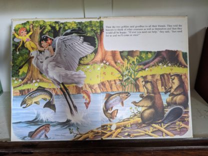pages inside a copy Journey to the Blue Lake - The Adventures of Dinky and Flora - 1973