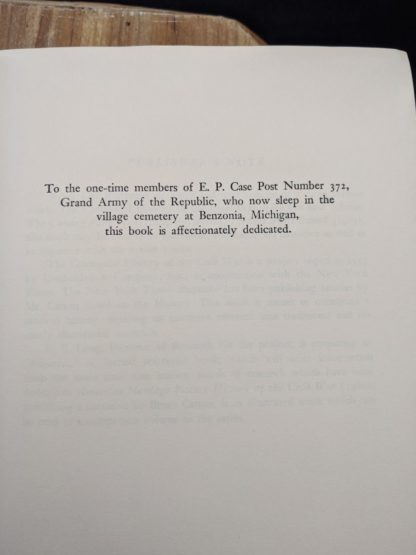 dedication page inside a 1965 first edition copy of Never Call Retreat - The Centennial History of the Civil War by Bruce Catton - Volume Three