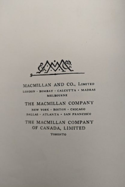 Publishing information inside a 1930 copy of The Philosophical Theory of the State by Bernard Bosanquet