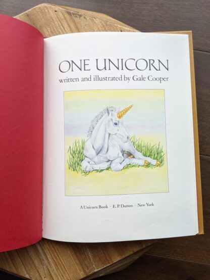 Title Page - 1981 One Unicorn written and illustrated by Gale Cooper - First Edition