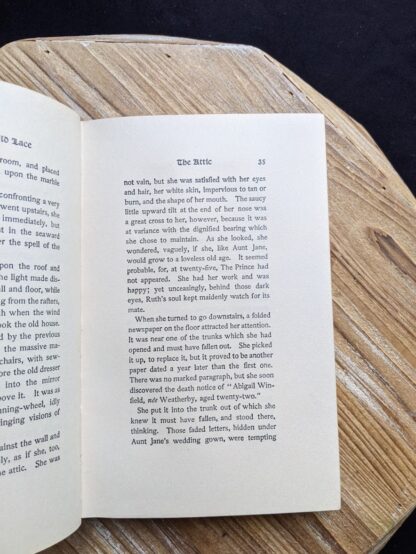 The Attic - pages inside a 1902 copy of Lavender & Old Lace by Myrtle Reed