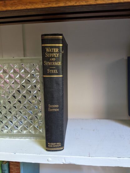Spine view - 1947 Water Supply and Sewerage by Ernest W. Steel - second Edition