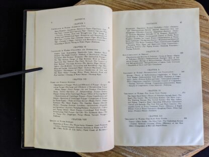 Table of Contents pages 2 and 3 of 7 - 1947 Water Supply and Sewerage by Ernest W. Steel - second Edition