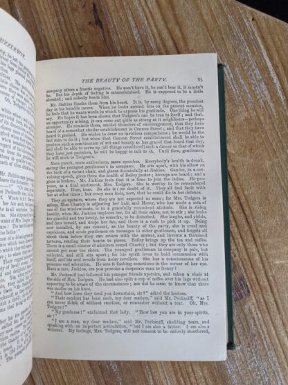 The Beauty of the Party - uncommon antiquarian copy of The Life and Adventures of Martin Chuzzlewit by Charles Dickens - Circa 1880's - undated