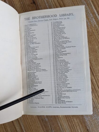 The Brotherhood Library - The Life and Adventures of Martin Chuzzlewit by Charles Dickens - Circa 1880's - undated - published by Walter Scott Ltd