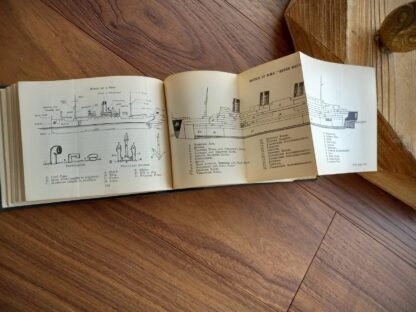 Fold out map of Queen Mary - 1936 Ships and the Sea by Talbot-Booth - second edition