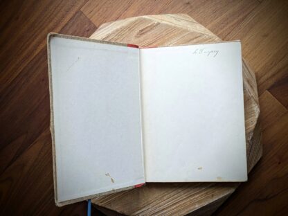 Front pastedown and endpaper inside a 1944 copy of The New Wizard of Oz by L. Frank Baum - Illustrations by Evelyn Copelman