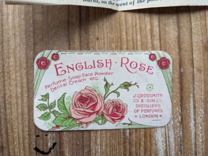 Ephemera up close found inside a scarce undated copy of The Poetical Works of Robert Burns - Limp Vellum calf leather