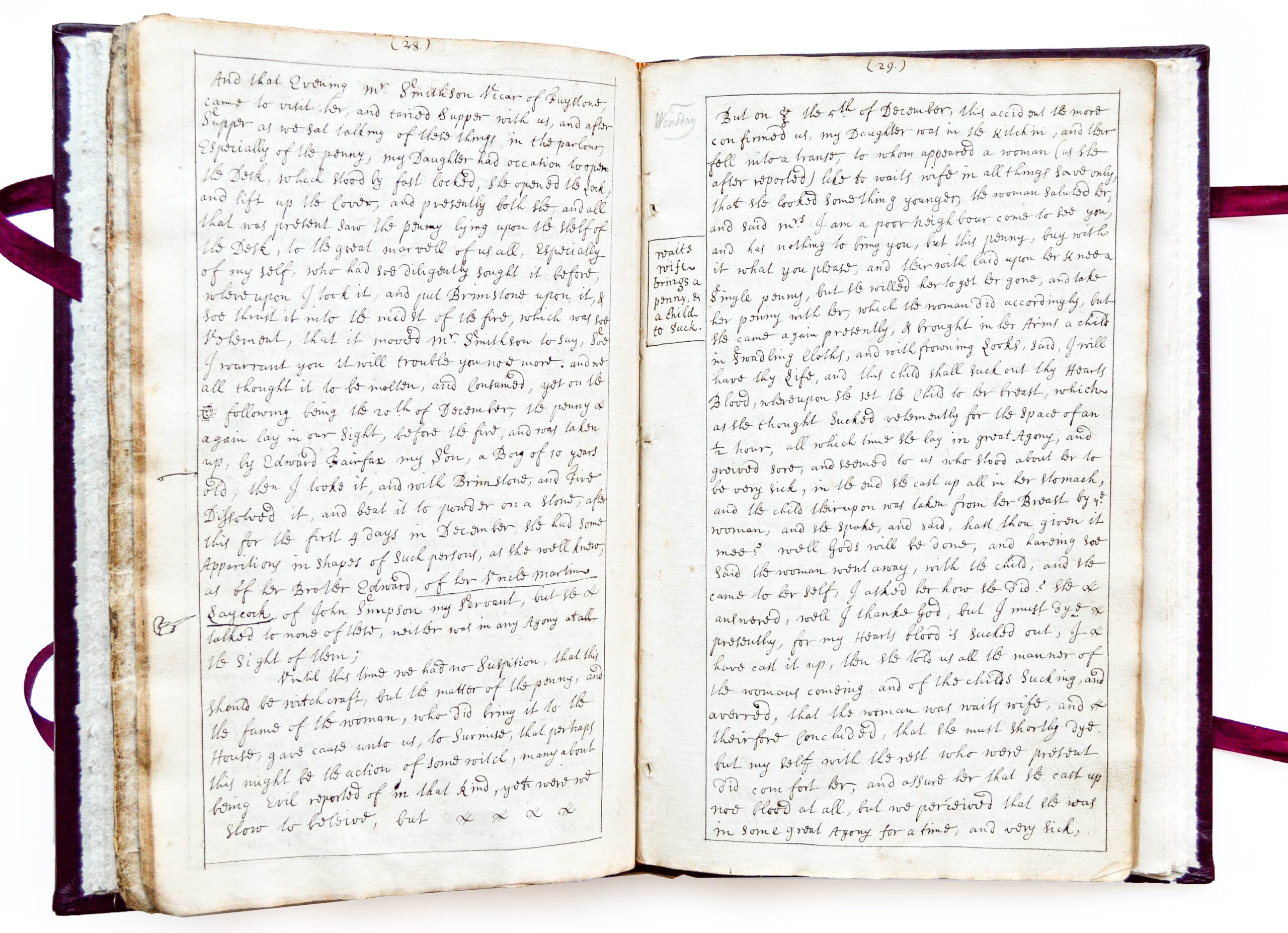 Manucript on Witchcraft - County of Yorke in the Year 1621 - Sold in the David Stather Library Auction