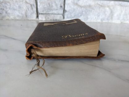 foot edge of textblock - scarce undated copy of The Poetical Works of Robert Burns - Limp Vellum calf leather