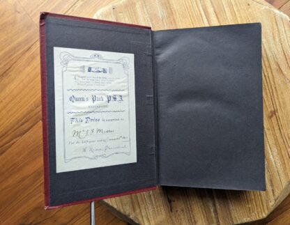 front pastedown and endpaper - War and Peace by Count Tolstoy - Volume 1 of 2 - published by The Walter Scott Publishing Company
