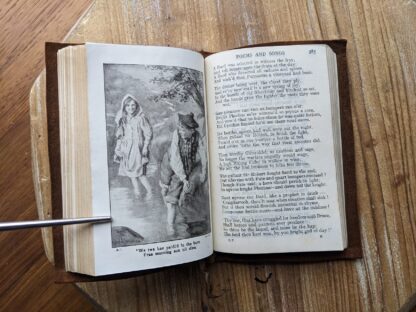 pages inside a scarce undated copy of The Poetical Works of Robert Burns - Limp Vellum calf leather