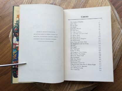 1945 Andersen's Fairy Tales by Hans Christian Andersen - Grosset and Dunlap Publishers - Contents page and Copyright page