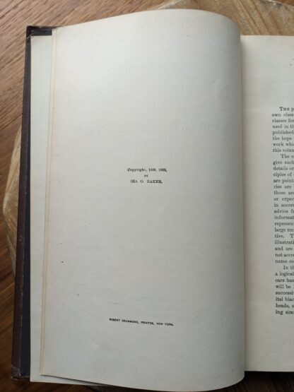 copyright page - 1903 A Treatise on Masonry Construction by Ira O. Baker - New York, J. Wiley & Sons - Ninth Edition