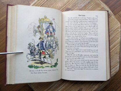 illustration by Fritz Kredel - The Raven - 1945 Grimms' Fairy Tales - Grosset and Dunlap Publishers