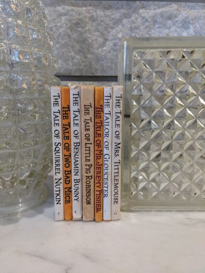 binding view of collectible Beatrix Potter books for sale - circa 70's and 60's