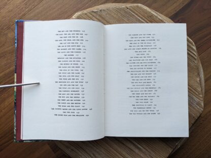 page 4 and 5 of 6 of Table of Contents - 1978 Aesop’s Fables - Illustrated Junior Library Edition - drawings by Fritz Kredel