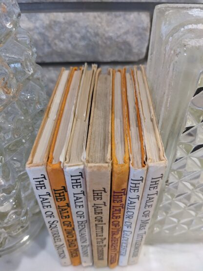 top edge view of Beatrix Potter books