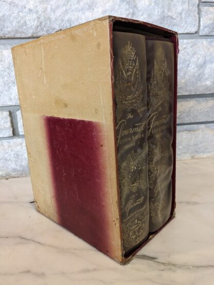 slipcase on 1965 The Gourmet Cook Book Volumes 1 & 2 Revised Ed First Printing - boxed set