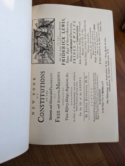 Newbook of Constitutions of the Ancient and Honourable Fraternity of the Free and accepted Masons