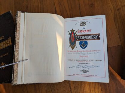 extra title - The 20th Century Edition De Luxe A Library of Freemasonry Illustrated Five Volume Set - Published in 1911 by The John C. Yorston Publishing Co. 