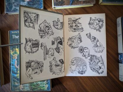 front pastedown and endpaper - The Spider Sapphire Mystery - Nancy Drew 1968