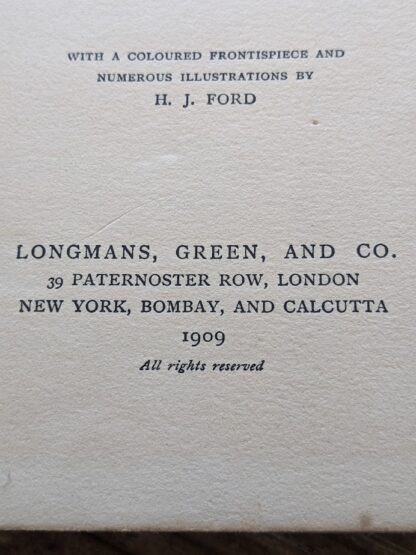 Publishing information - 1909 The Marvellous Musician and Other Stories - Andrew Lang - First Edition