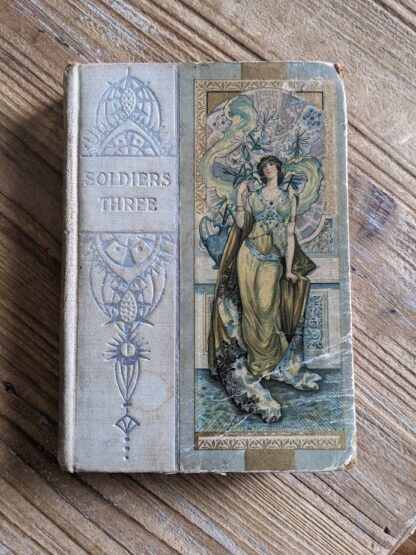 Scarce copy of Soldiers Three by Rudyard Kipling - Hurst & Company - undated - front panel