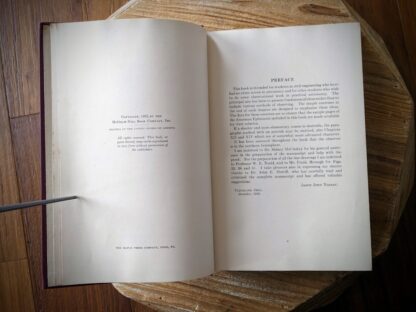copyright and Preface pages - 1932 A Textbook of Practical Astronomy by John Nassau - First Edition - Second Impression