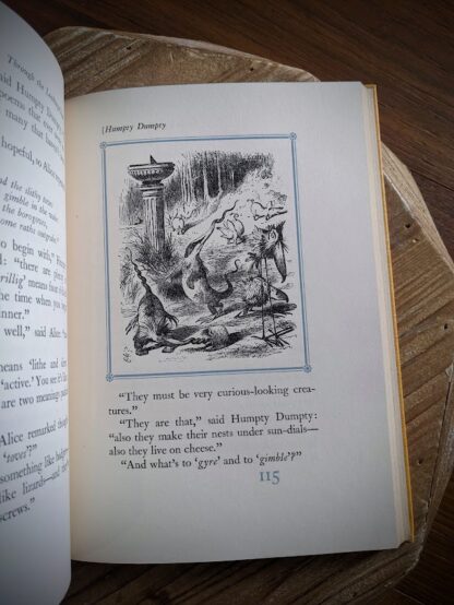 pages inside - 1941 Through the Looking Glass by Lewis Carroll - The Heritage Press - illustrated by John Tenniel