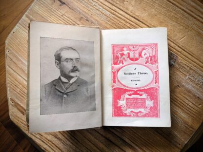 pre Title page with frontispiece - Scarce copy of Soldiers Three by Rudyard Kipling - Hurst & Company - undated
