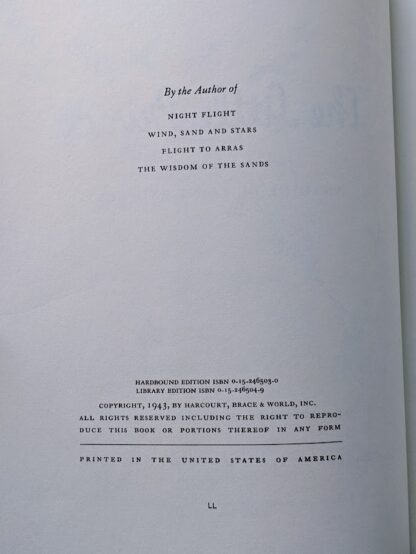 copyright up close - 1943 The Little Prince by Antoine De Saint-Exupery