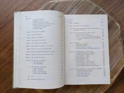 Contents page 4 and 5 of 8 - 1951 The Golden Bough - A Study in Magic and Religion by Sir James Frazer